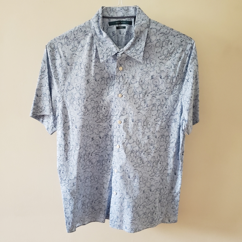 Perry Ellis Stretch Short Sleeve Button Down Shirt